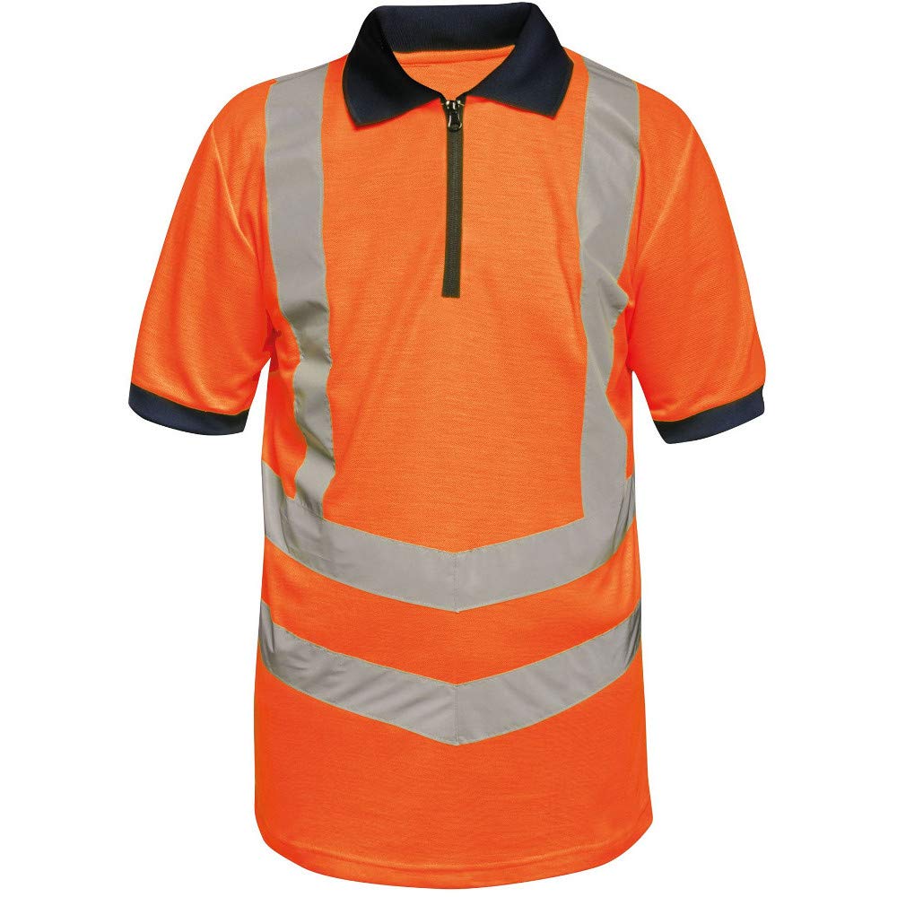 Regatta Men's Hi Vis Pro Reflective Polo Work Shirt Orange Medium
