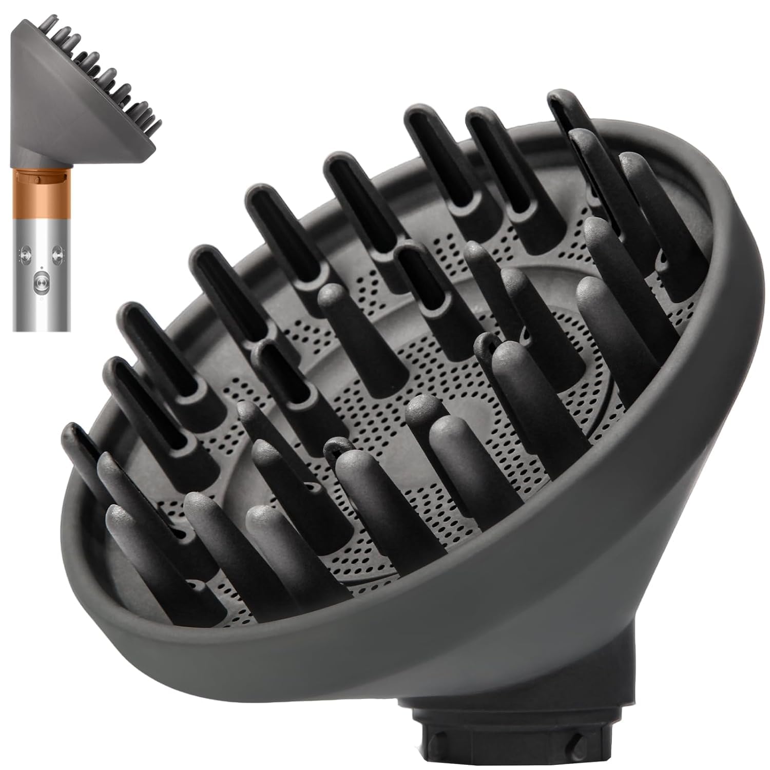 Accesorio difusor apto para secador Dyso.n Airwrap Styler secador de pelo accesorio para mejorar ondas naturales, rizos y bobinas, se convierte en boquilla difusora de secador de pelo, comparar con la