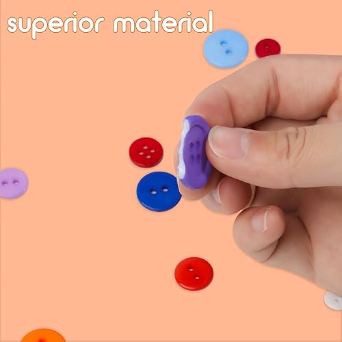 Miniatura 2 de Xilitata 1500 botones de arcoíris, botones surtidos para manualidades con 12 colores y 9 tamaños, botones a granel para ropa, adecuados para pintura