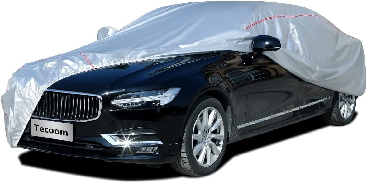 Tecoom Car Cover Waterproof All Weather Fit For Tesla Model 3 Toyota Corolla 2000-2023 Honda Civic 1991-2023 Kia