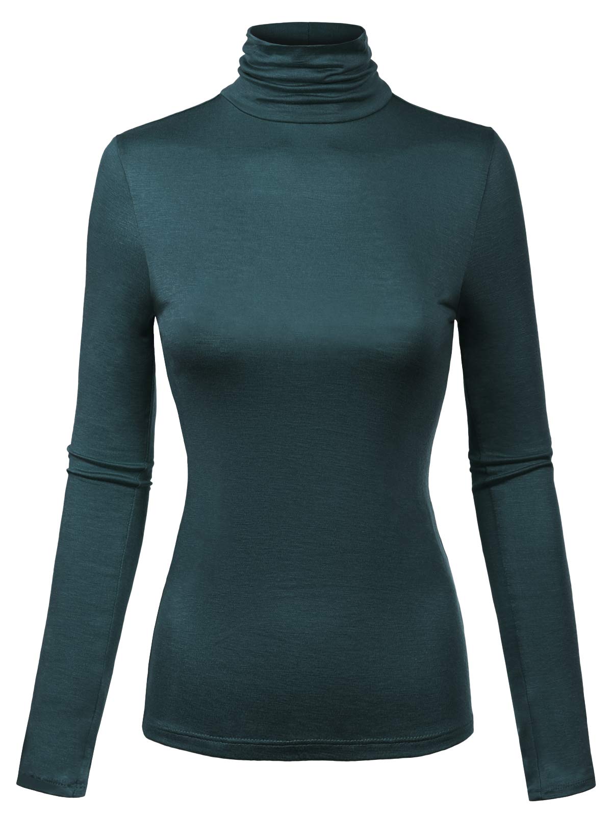 MixMatchy Women's Slim Lightweight Long Sleeve Pullover Turtleneck Mock Shirts Base Layer Undershirts Active Tops