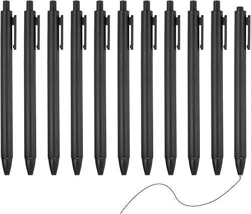 PATIKIL Paquete de 12 bolígrafos de gel retráctiles, punta fina de 0.020 in, tinta negra, color retro, escritura suave, lindos bolígrafos para