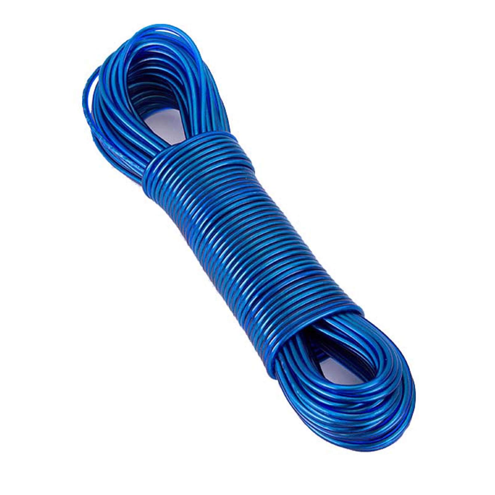 Corde à linge 20m en acier et PVC pour étendre le linge au jardin
