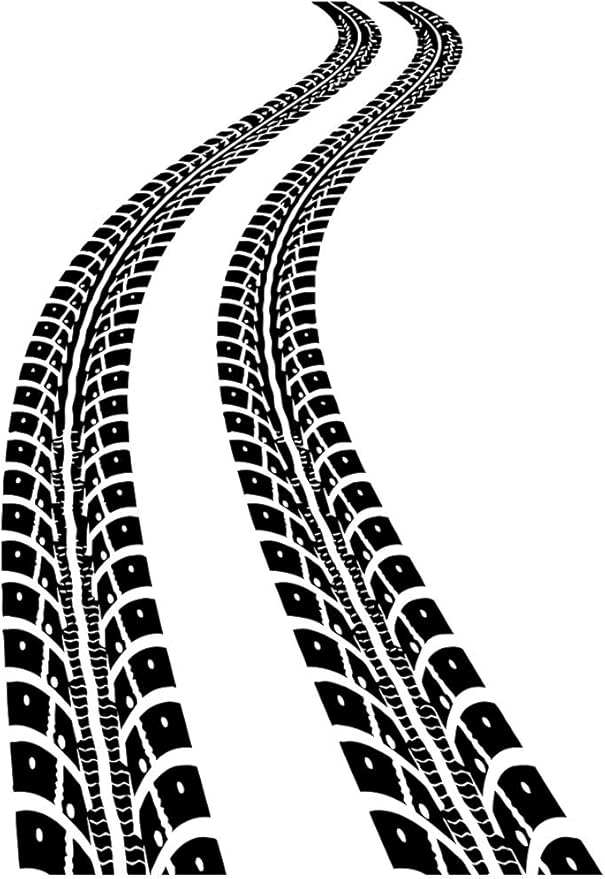 Tire Tracks Wall Decal Vinyl Sticker Tire Tread Decals