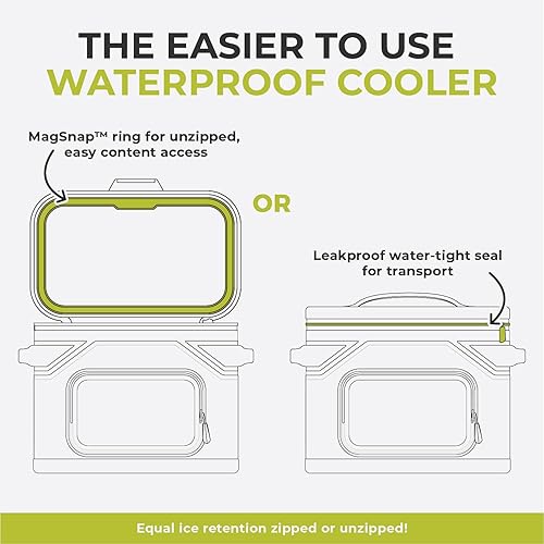 Miniatura 2 de CORE Hielera suave magnética a prueba de fugas con cremallera impermeable  Bolsa aislada portátil  El mejor enfriador suave para alimentos y bebidas