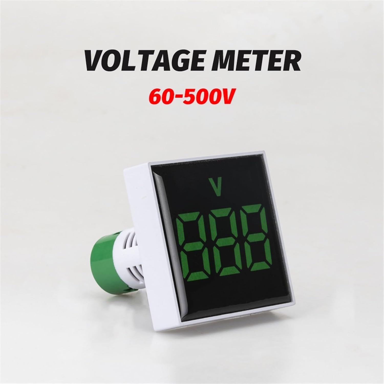 22mm Display Digital Voltmeter Ammeter 60-500V 0-100A AC Current Meter Indicator Digital Voltage Amp Led(Red-01,Round_Voltmeter)