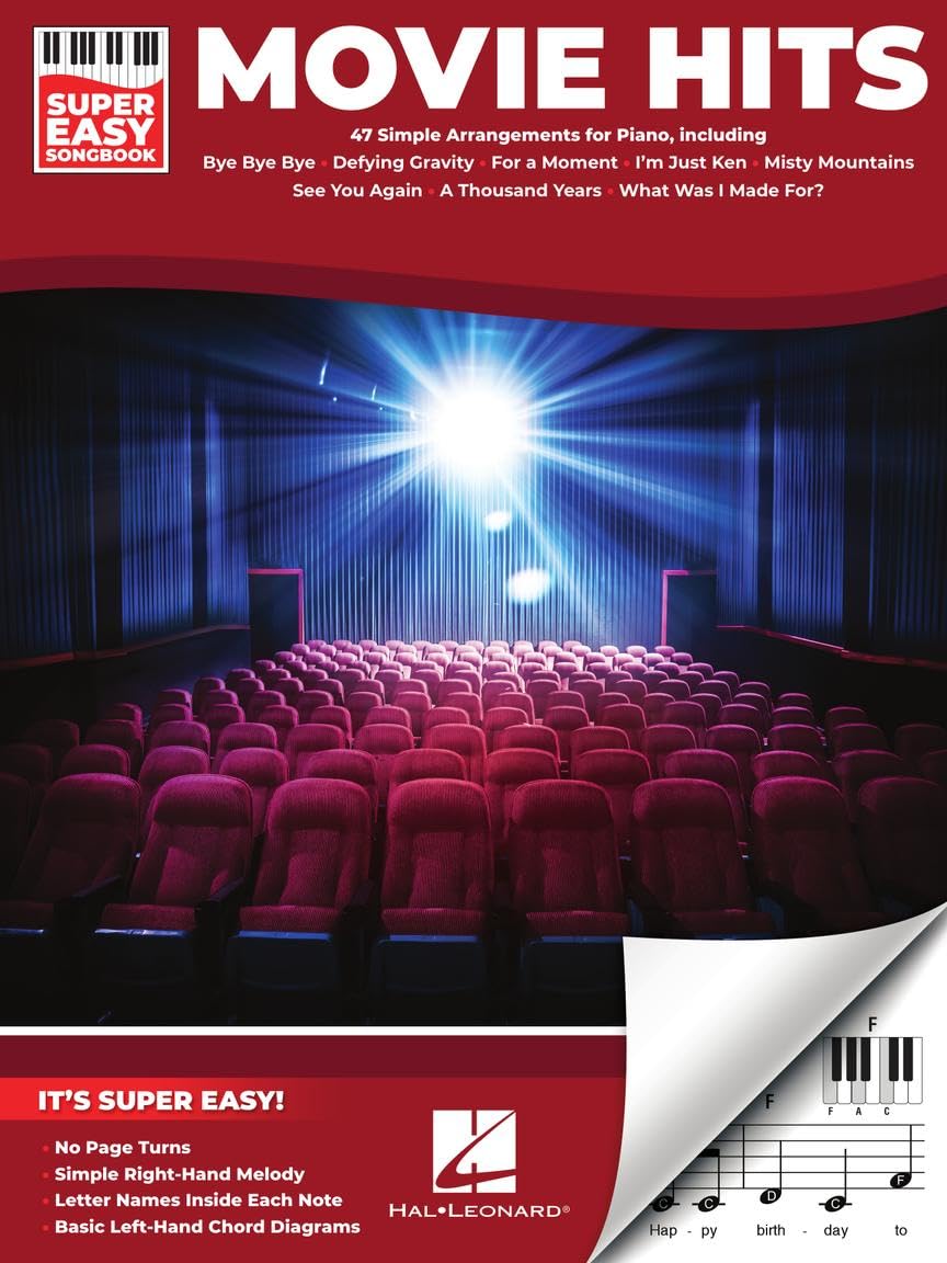 Movie Hits - Super Easy Songbook. Piano Solo.: 47 Simple Arrangements for Piano