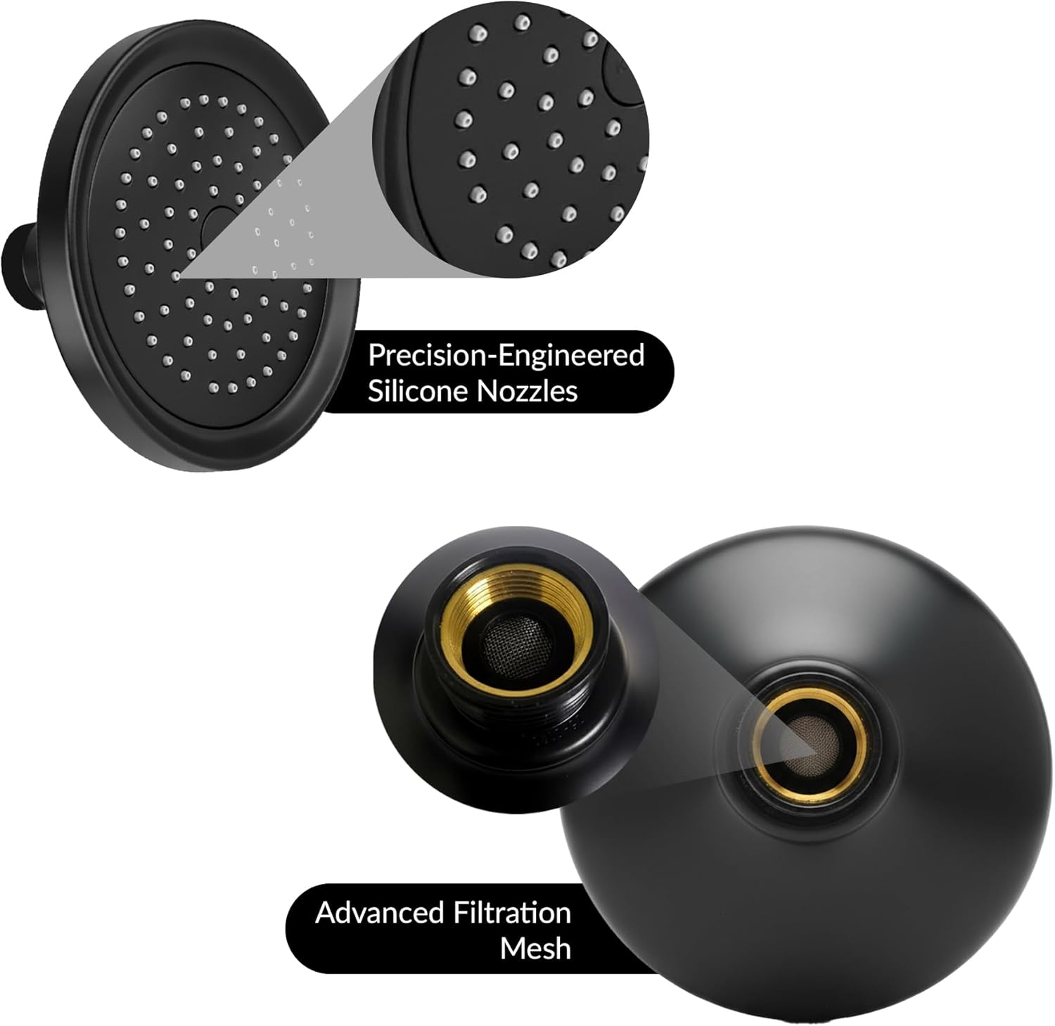 Kohler Round Shower Head Assembly, 5-5/16" Diameter, 4" Height, Oil-Rubbed Bronze Finish, Durable Materials, Easy-Clean Design, Smooth Water Coverage, Quick Installation, Bathroom Fixture Upgrade