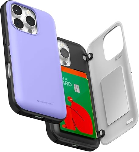 Miniatura 86 de GOOSPERY Parachoques magnético para puerta compatible con iPhone 15, funda con tarjetero, cartera con cierre magnético automático, protector