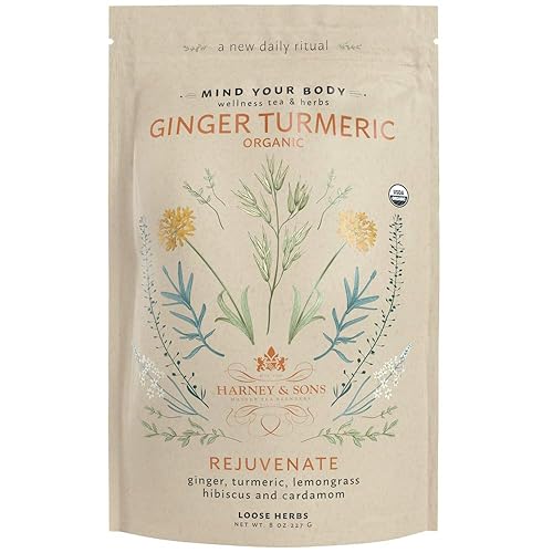Miniatura 2 de Harney & Sons Cúrcuma de jengibre orgánico  Bolsa de 8 onzas de jengibre suelto y cúrcuma
