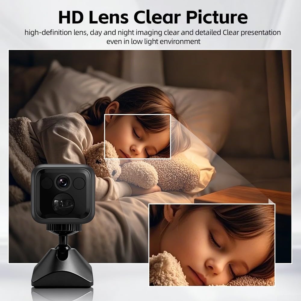 Telecamera di sicurezza 4K WiFi, per visione notturna 135° obiettivo Ultra-HD | 4K per visione notturna, obiettivo grandangolare 135°, 8h per durata della batteria, audio a 2 vie, rilevamento movimento PIR