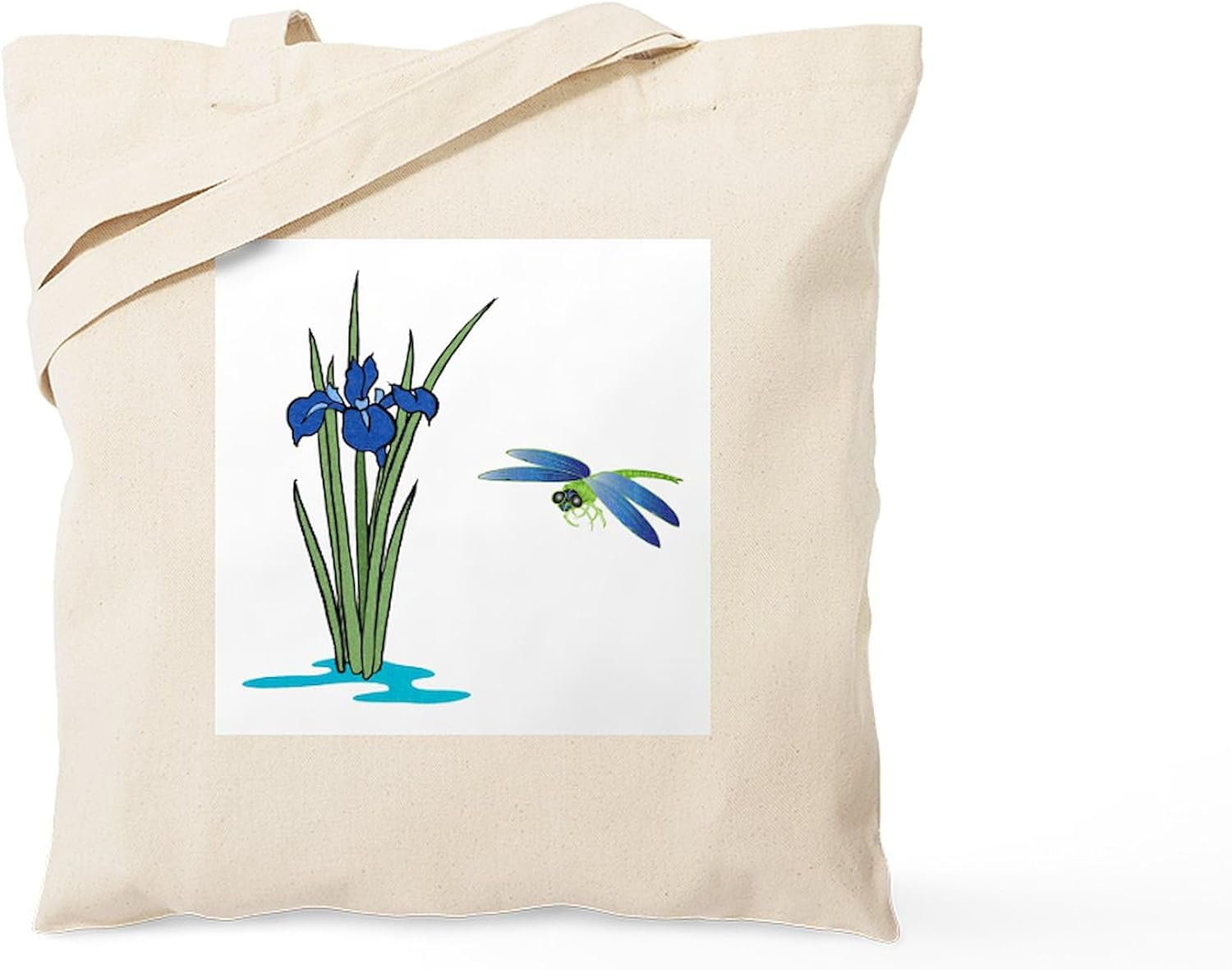 CafePress Modern Vintage French Dragonfly Tote Bag Natural Canvas Tote Bag, Reusable Shopping Bag