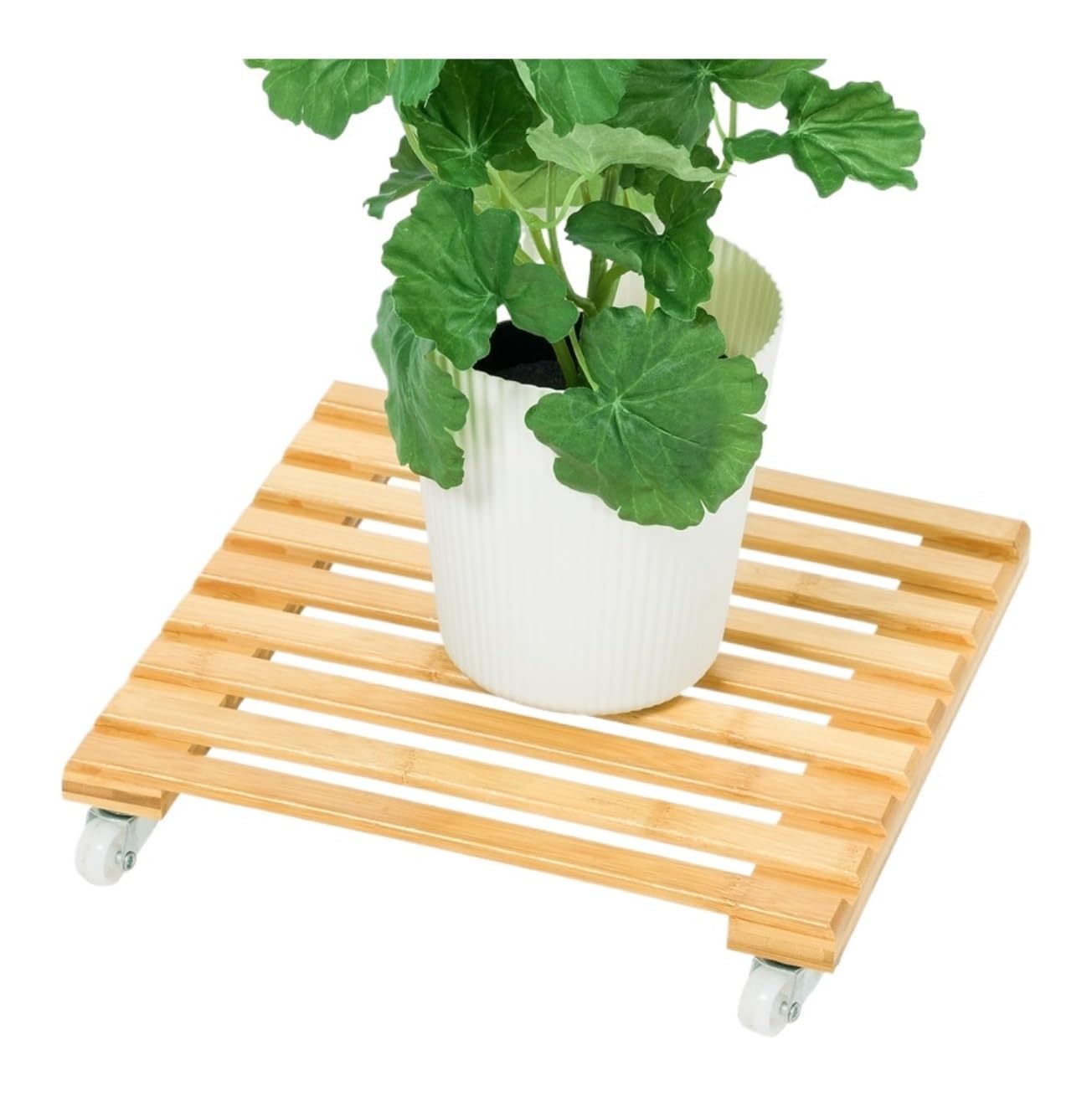 MHbdfsxz Plant Shelf For Multiple Plants Bamboo Plant Stand Indoor Outdoor Single For Living Room Home Flower Stand For Patio(25*25cm)