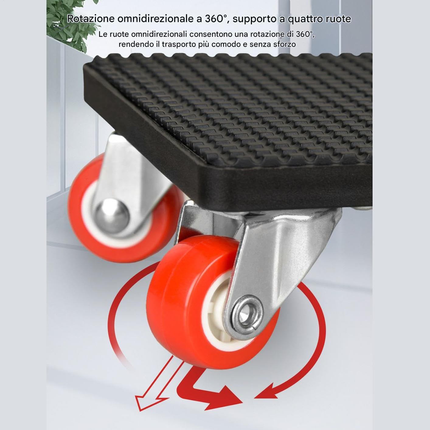 Spostamobili Con Ruote - Slitte Trasporto Pianoforte 500 Kg,Attrezzi Sollevamento Mobili Girevoli 360° Per Materasso Armadio Divano Tavolo Frigo Letto