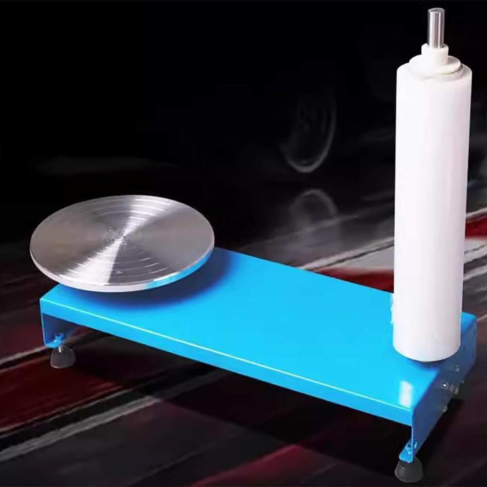 Dévidoir Électrique De Film Étirable, Machine D'emballage De Film, Vitesse 0-30 Tr/min, Diamètre Du Plateau Tournant 30/35 Cm, Amortissement Réglable, Plaque En Aluminium Renforcée,30CM