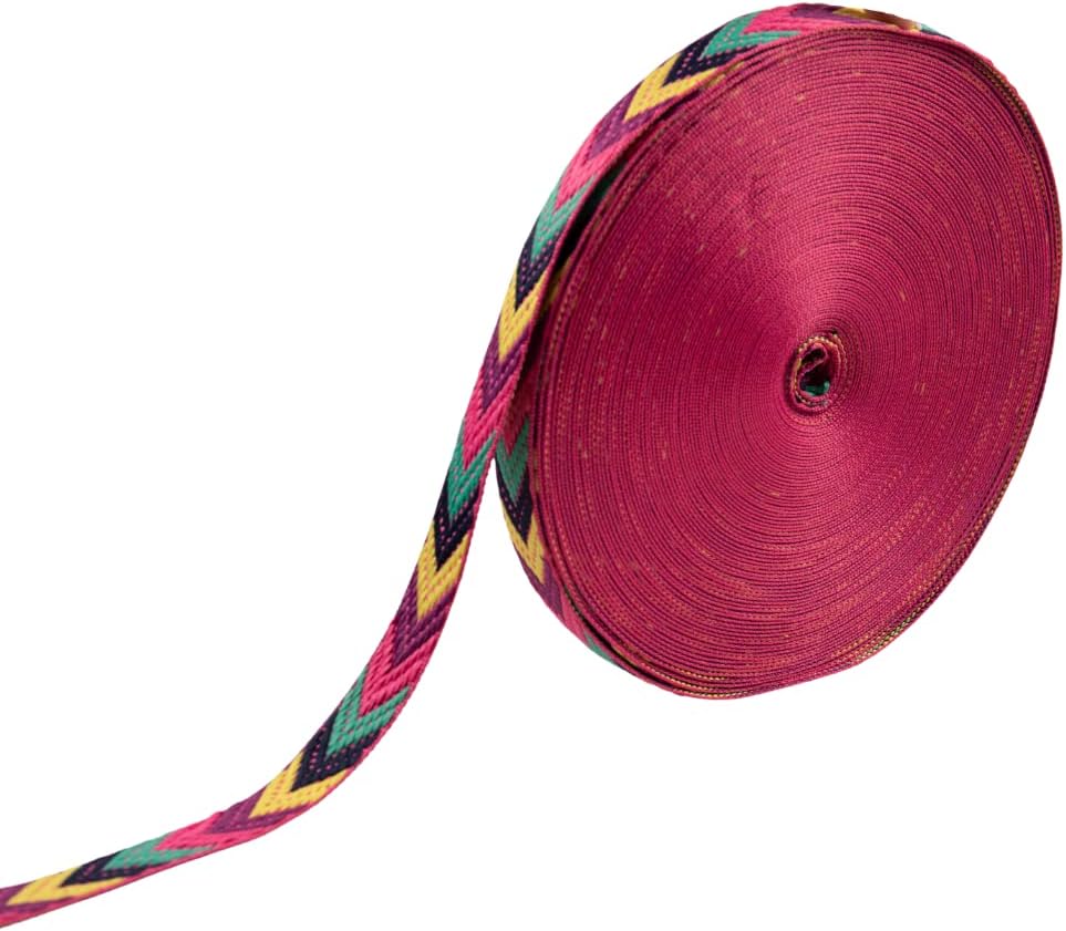 Paracord Planet Woven Jacquard Polypropylene Ribbon Webbing – for Pet Collars/Leashes – 1/5/10/20/50 Yards Length – 1/2 Inch or 7/8 Inch – Variety of Colors