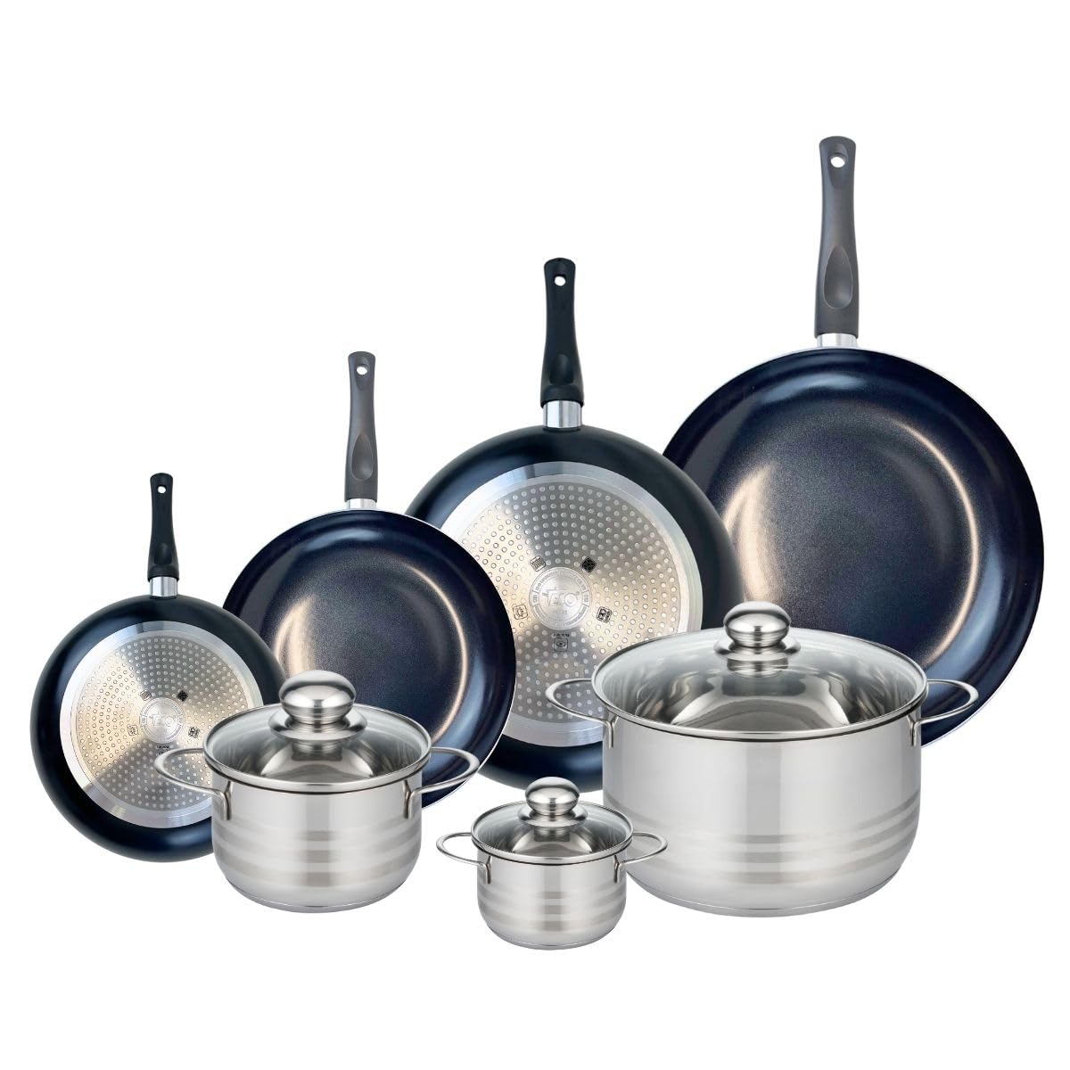 Batterie de cuisine induction ELO 7 pièces avec poêles 20 à 32 cm et 3 faitouts