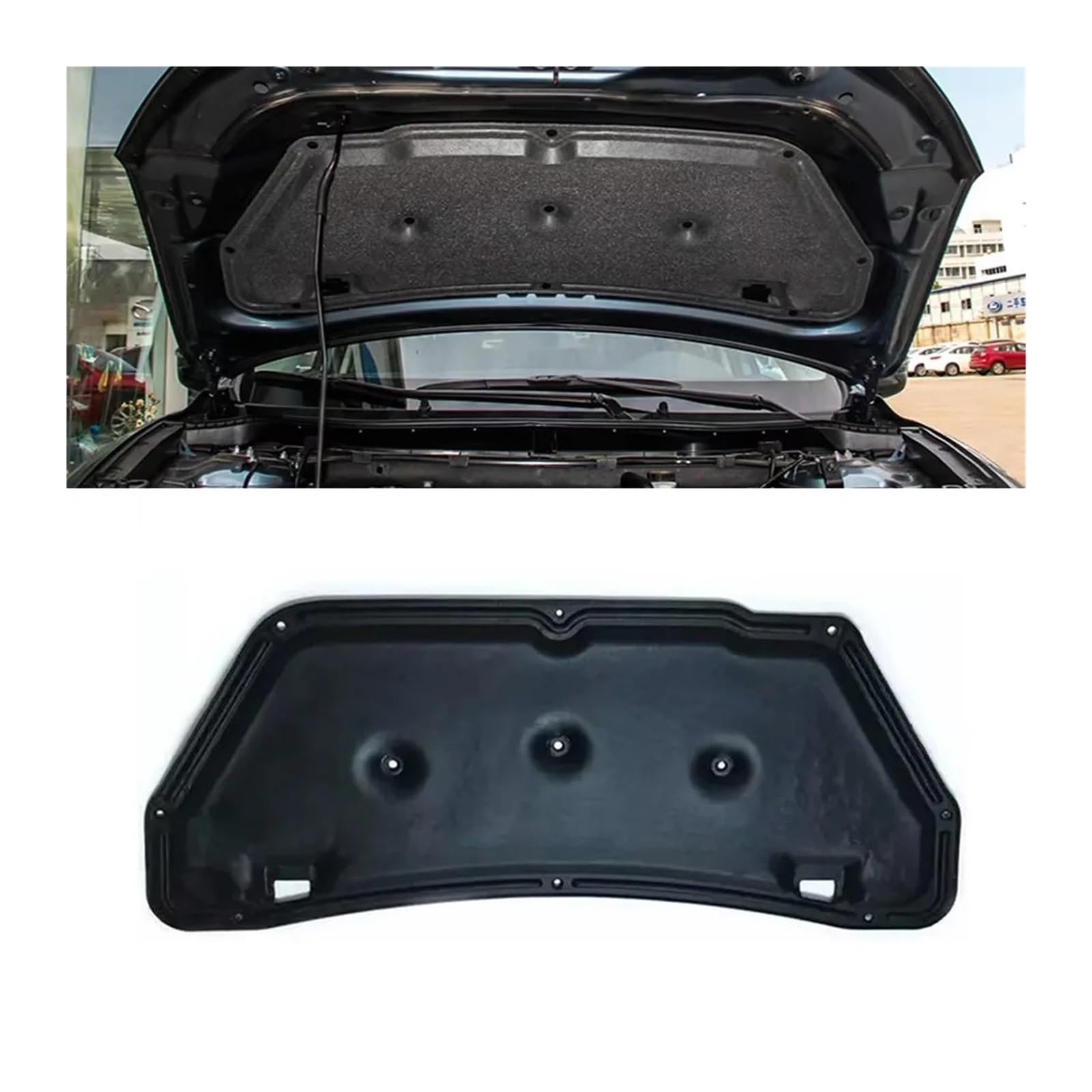 Wuqqxxqcm For 2013-2017 Front Engine Hood Bonnet Insulation Cotton Pad Compatible For Mazda Cx-5 Cx5 2013-2024 Sound Heat Soundproof Heat Insulation Mat(For 2013-2017)