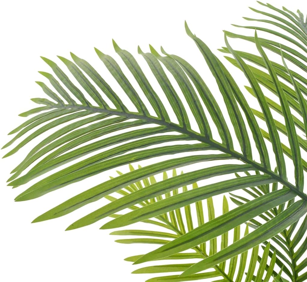 vidaXL 47.2" Artificial Plant Palm - Realistic Greenery Decoration for Home or Office - Comes with a Pot - Low Maintenance Indoor Plant