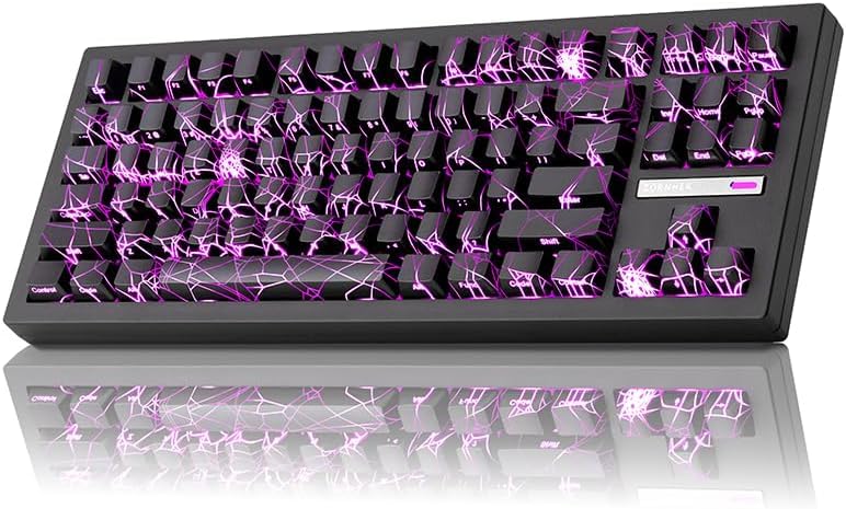 ZORNHER ZH870 Clavier mécanique de jeu sans fil, 80 % noir avec