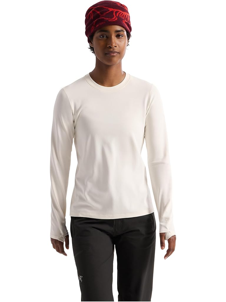 White Arc'teryx Taema Thermal Crew Long Sleeve