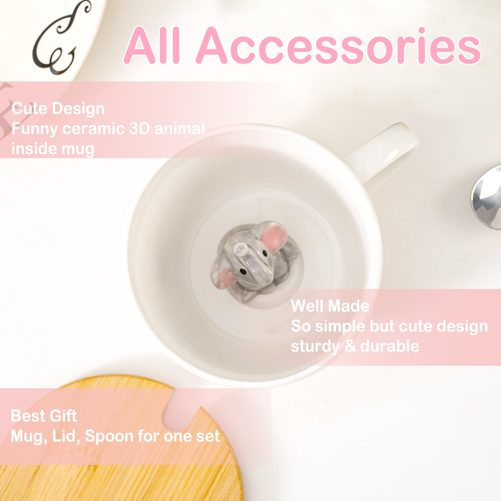 Cadeaus voor vrouwen, schattige vos, koffiemok, theekop met lepel en deksel, schattige spulletjes, grappige coole mokken voor Valentijnsdag