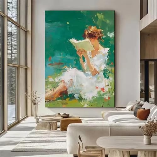 Bsiibncv Frameless Abstract Beautiful Painting On Canvas Aesthetic Figur Wall Art Picture Mural For Home Living Room Decor Image(50X70cm/Frameless)