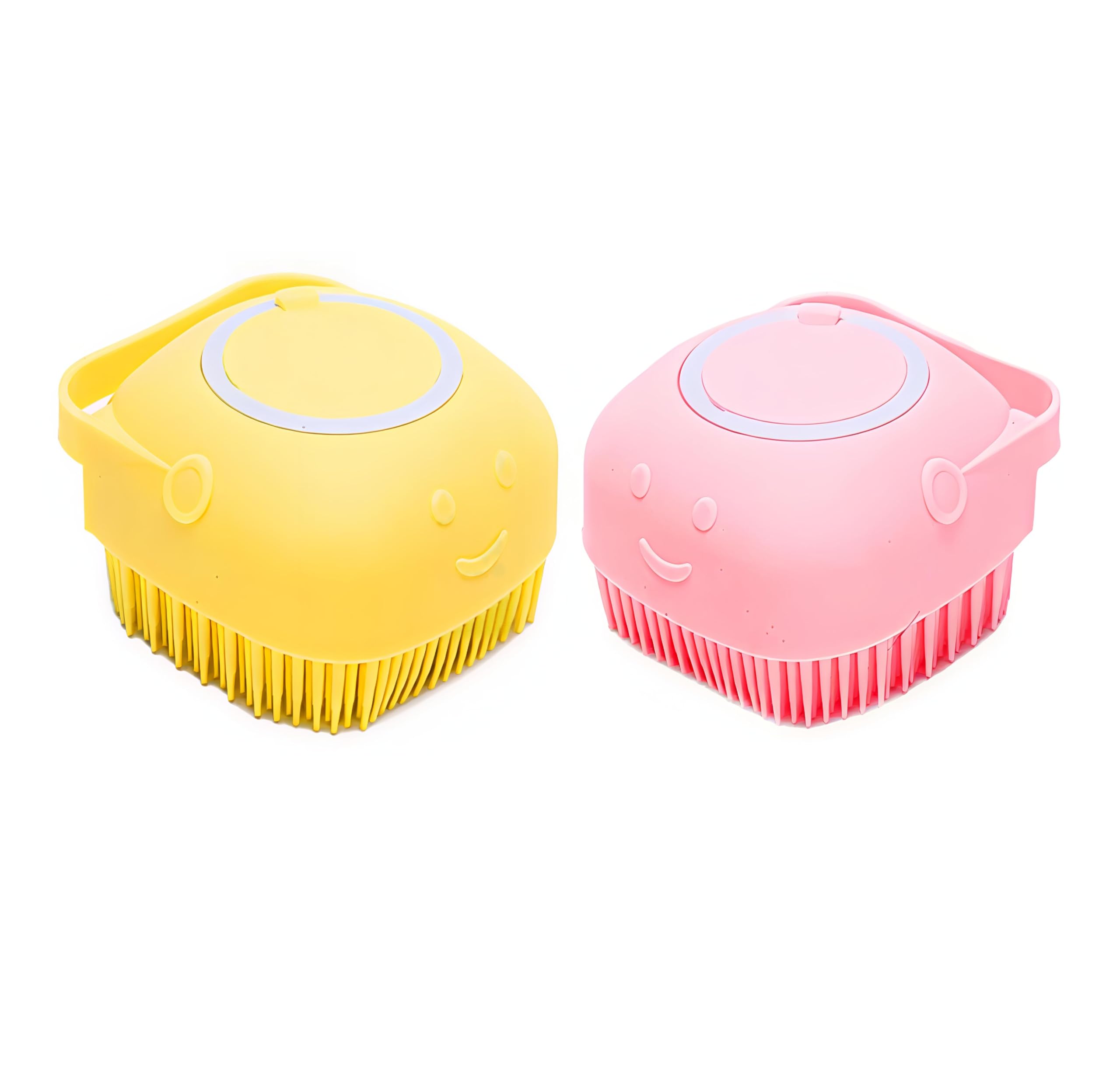 Foodie Puppies Dog Bath Brush Body Scrubber Shampoo Dispenser Tick Remover - (Silicone Dispenser Brush) for Shower Bathing and Shedding Soft Silicone Brushes for Pet Puppy Dogs Cat Rabbit Horse (1)-image-4