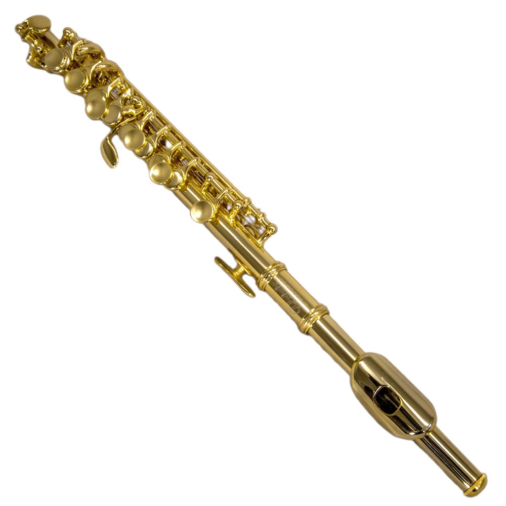 SKY(Paititi) Band Approved Gold Plated with Gold Keys Piccolo Key of C with Hard Case, Cloth, Cleaning Rod and Joint Greasae