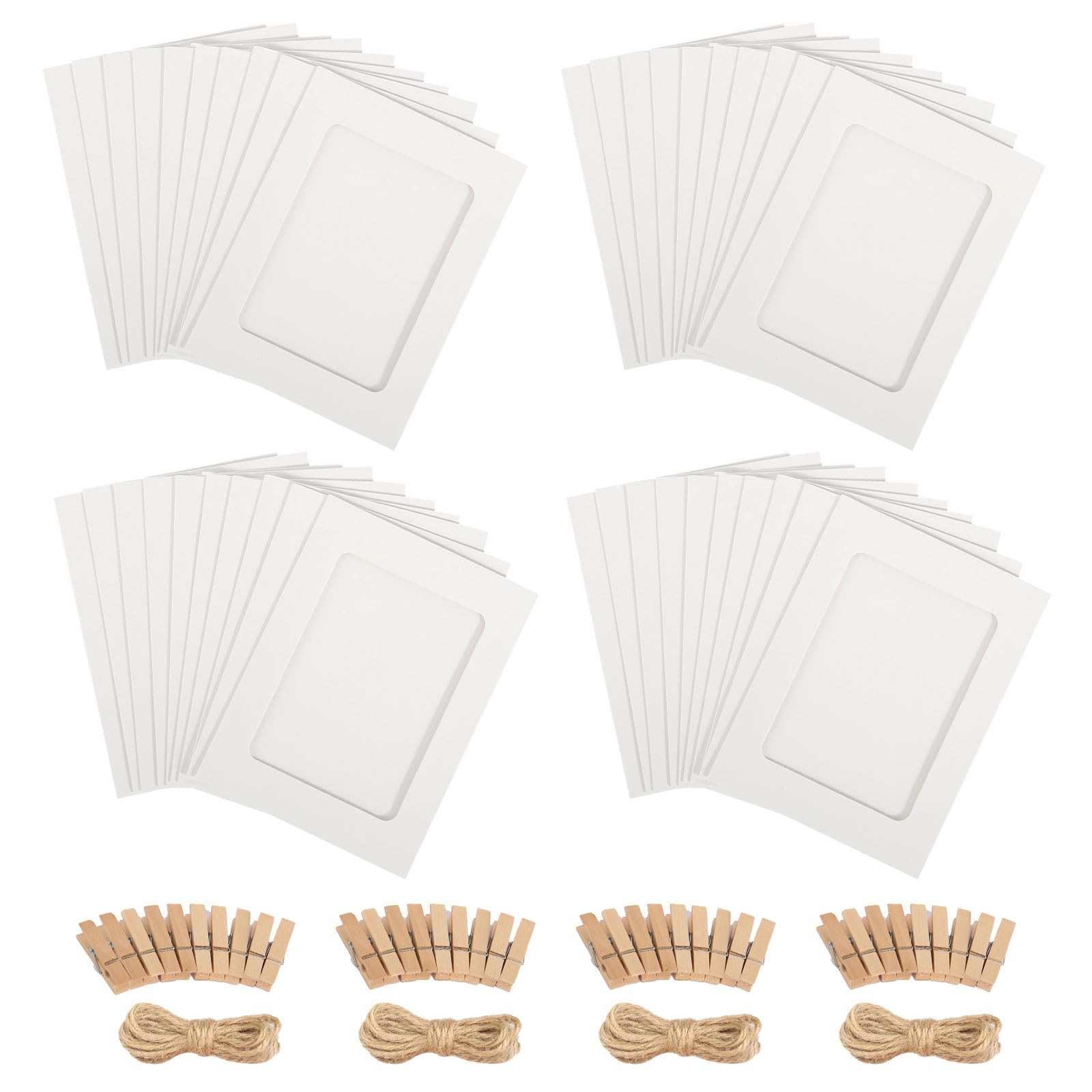 GOIEHIR Bruine papieren fotolijst, 40 stuks, kraftpapier