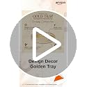 Image of Design Decor Gallery Round German Golden Plated Tray|Round Decorative Tray|Gift for Pooja| Decor| Diwali |Anniversary |House Warming Birthday (Pack of 1) Size: 6x6 Inches,with Gift Box