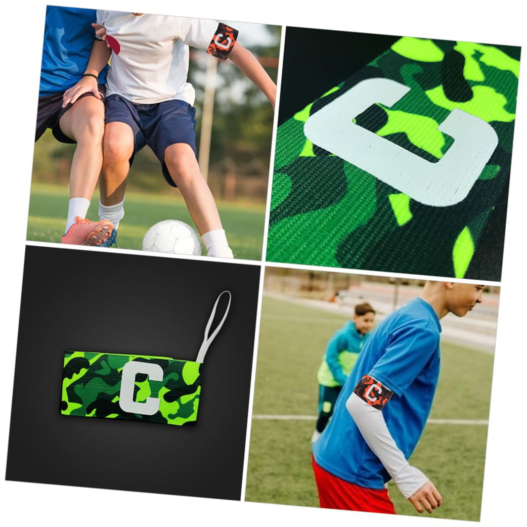TOYANDONA Brazalete De Capitan De Futbol Fútbol Americano Brazo Elástico Brazaletes Brazaletes Protección Capitanes Muñecas De Fútbol Brazalete Deportivo Ajustable Nylon