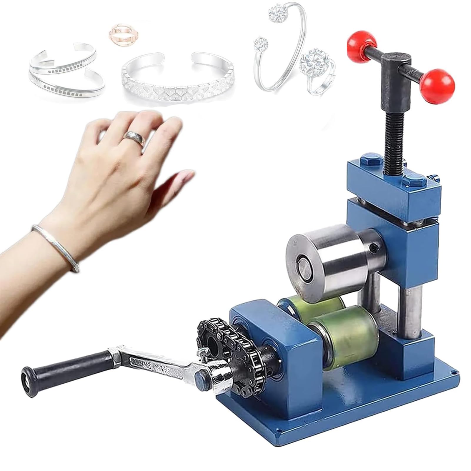 Équipement de traitement manuel de bijoux et machine à cintrer les bagues