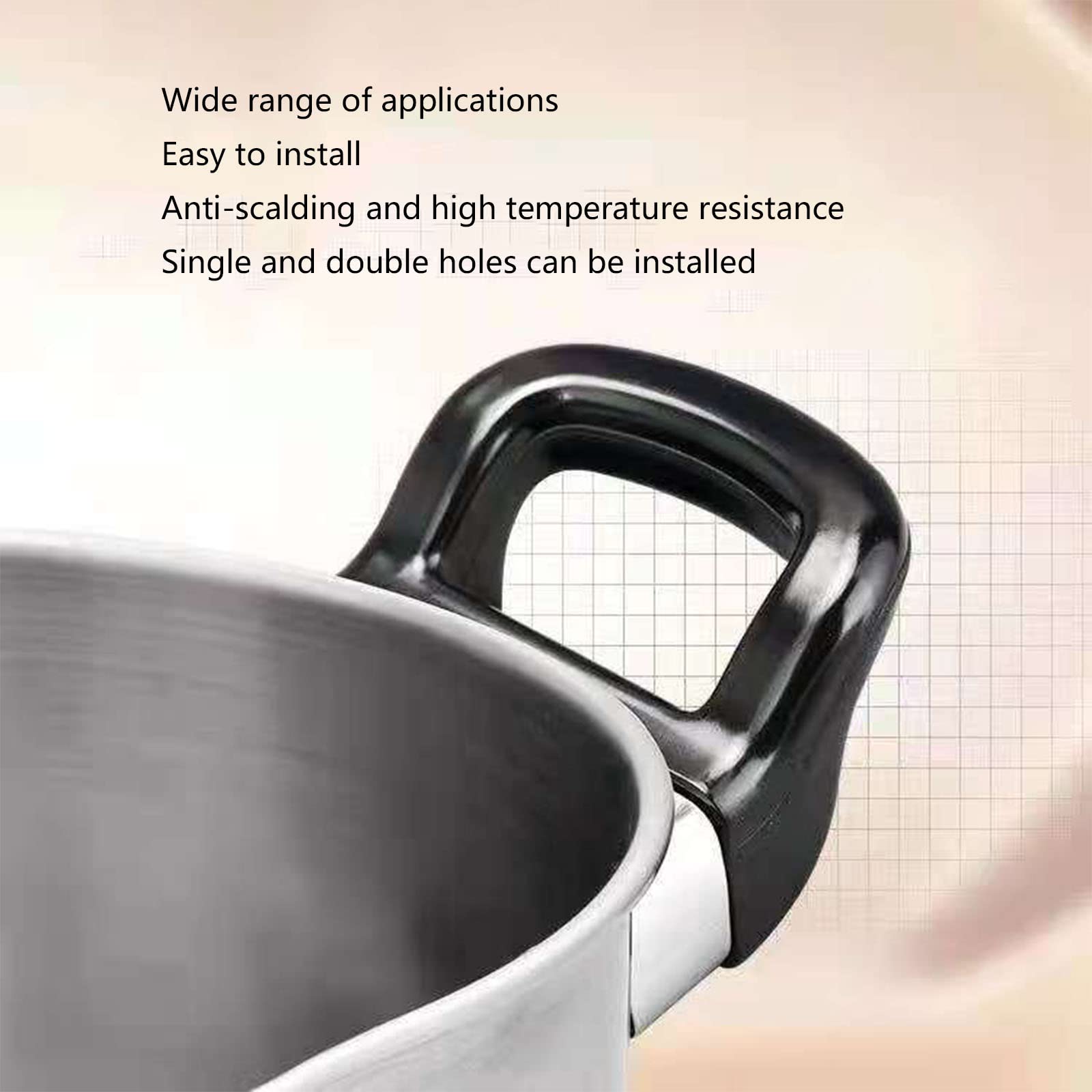 Manici Di Ricambio Per Pentola A Pressione - Set 2 Pezzi In Alluminio | Con Viti Di Sicurezza E Foro Per Appendere - Foto 7