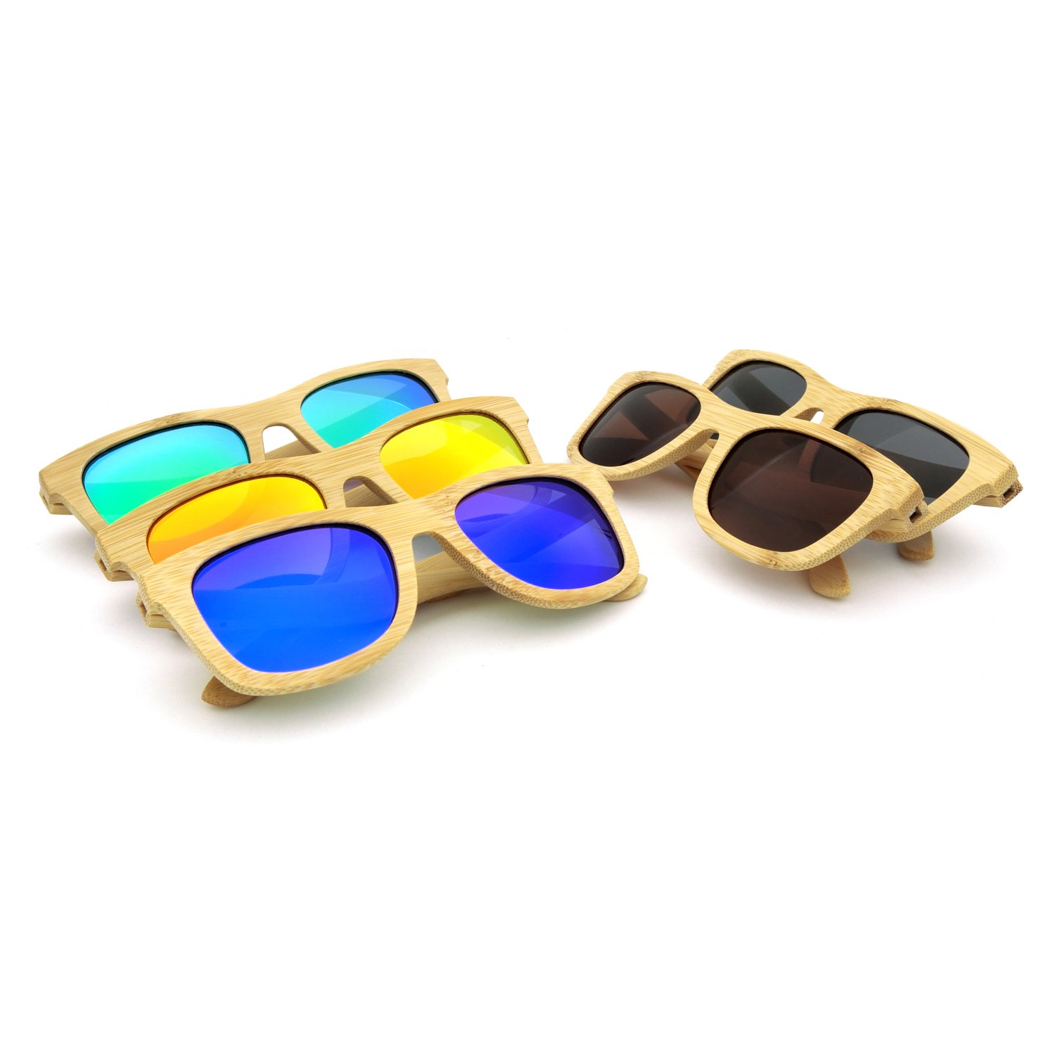 Lunettes De Soleil En Bambou Polarisées Naudamp - Unisexes Pour Sports Nautiques Et Outdoor