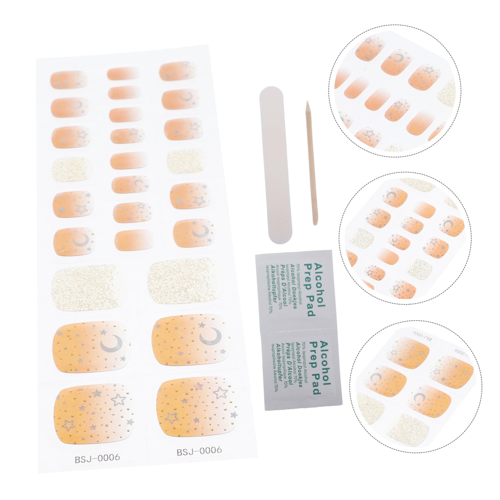 2 Set Strisce Adesive per Unghie Gel Decorazioni per Unghie Eleganti e Fashion Adatte Matrimoni e Eventi per Naturali e Falsi