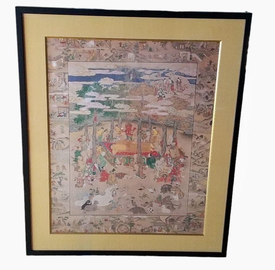希少 新品 釈迦八相手涅槃図 名画 復刻版 限定100枚 仏教 仏具 仏画 Amazon.co.jp: 釈迦八相手涅槃図 名画 復刻版 限定100枚 仏教