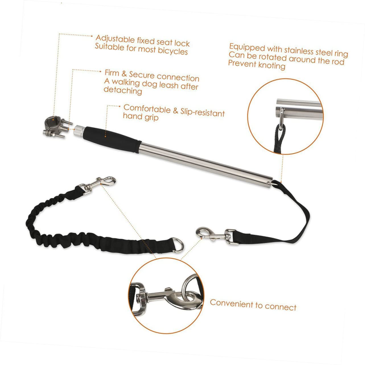 Toddmomy Laisse pour Chien Main Accessoire pour Promenade ou Course à Pied Contrôle Confortable