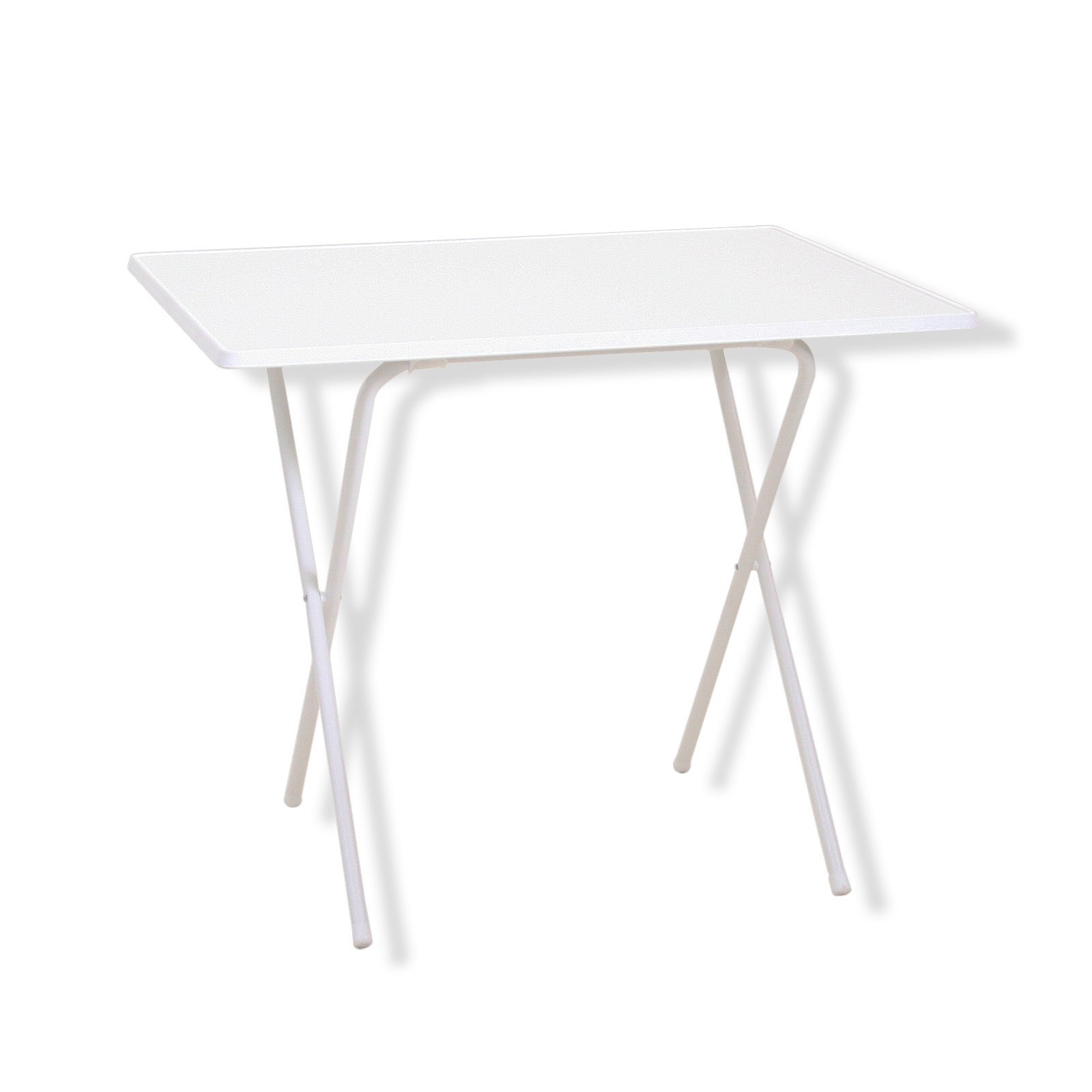 Greemotion Scherentisch in weiß, ca. 60 x 63 x 82 cm, Balkontisch klappbar, Beistelltisch mit Holz-Kunststoff Sevelit Tischplatte, Kleiner Tisch für Camping, Multifunktionstisch witterungsbeständig
