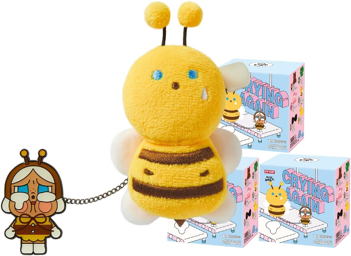 POP MART Crybaby Crying Again Series Plush Badge 3 Box Random Figure Anime Action Figure Collector Art Toy Figure Gift 2pcs