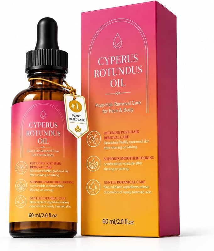 Óleo de Cyperus Rotundus Wolfeber para cuidados após depilação, rosto e corpo, 60 mL