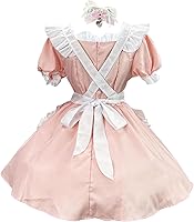 Vista 7 de Delantal de sirvienta francesa de anime para mujer, disfraz de sirvienta de cosplay, disfraz de Halloween para niña, dulce vestido de disfraz Kawaii