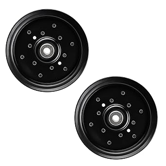 Flat Idler Pulley Replace for AYP/Roper/Sears 196106 197379 532196106 Hus qvarna 532 19 61-06 Oregon 34-901 GT 52XLS YTH 2448T GT 52XLS Z 246 254 for 48" 54" Decks 2 Pack