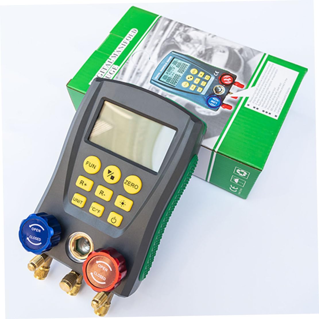 Manómetro digital de refrigeración DY517, aire acondicionado para coche, presión, temperatura, manómetro electrónico, herramientas de prueba, colector digital