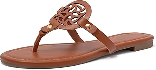 katliu Women's Flat Sandals Flip Flop Sandals Comfortable Dressy Thong Sandals