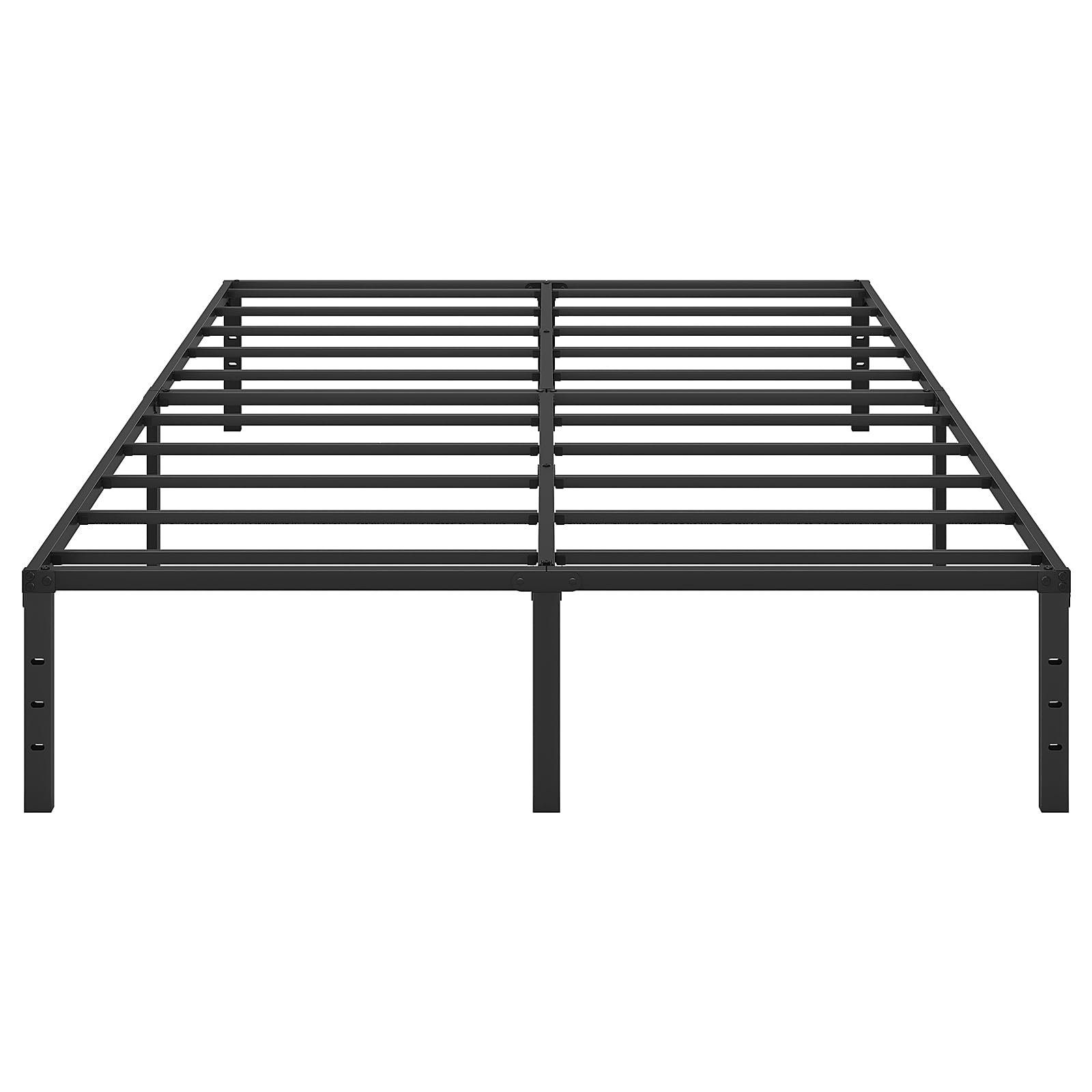 bed frame, metal platform bed frame no box spring needed, bed with heavy duty strong support slats, noise free, easy to assembly, under bed storage (14 inch, king)