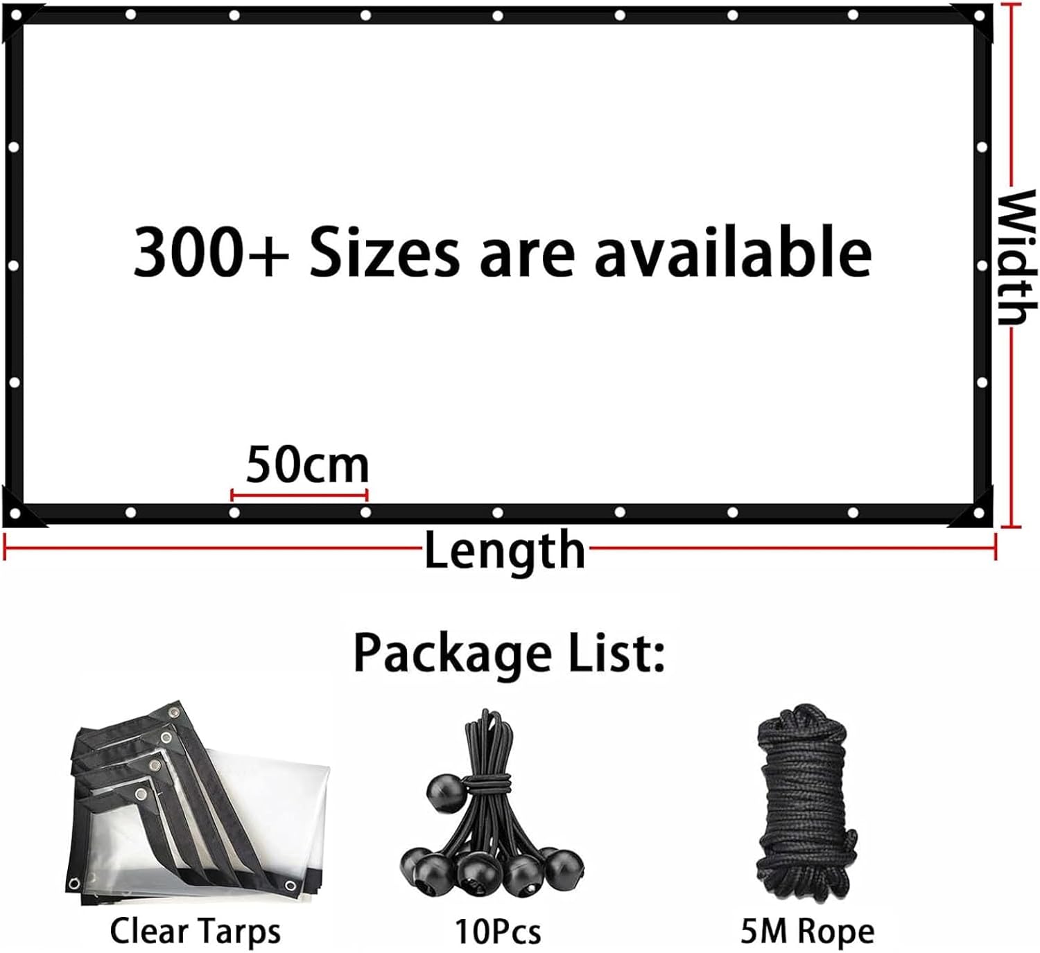 Heavy Duty Clear Waterproof Tarp 4X12FT with Reinforced Edges and Grommets Durable Transparent and Weather Resistant Perfect for Outdoor Use Camping and Home Protection