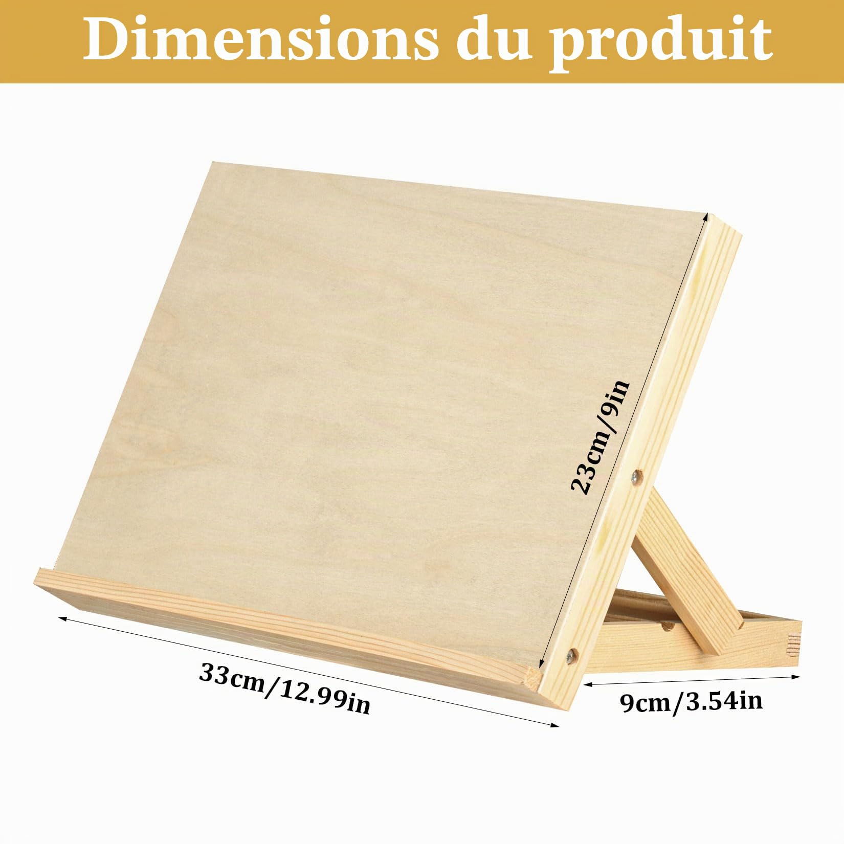 Chevalet de Table Bois, Planche à Dessin Réglable Pliable Portable | Chevalet bois pliable pour artistes, chevalet peinture réglable pour bureau, dessin, peinture, croquis, portable pratique