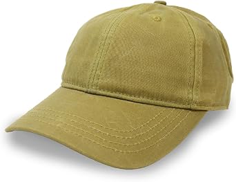 Genuine Waxed Canvas Hat Adjustable Unstructured Cap for Men & Women, Durable, Weather-Resistant