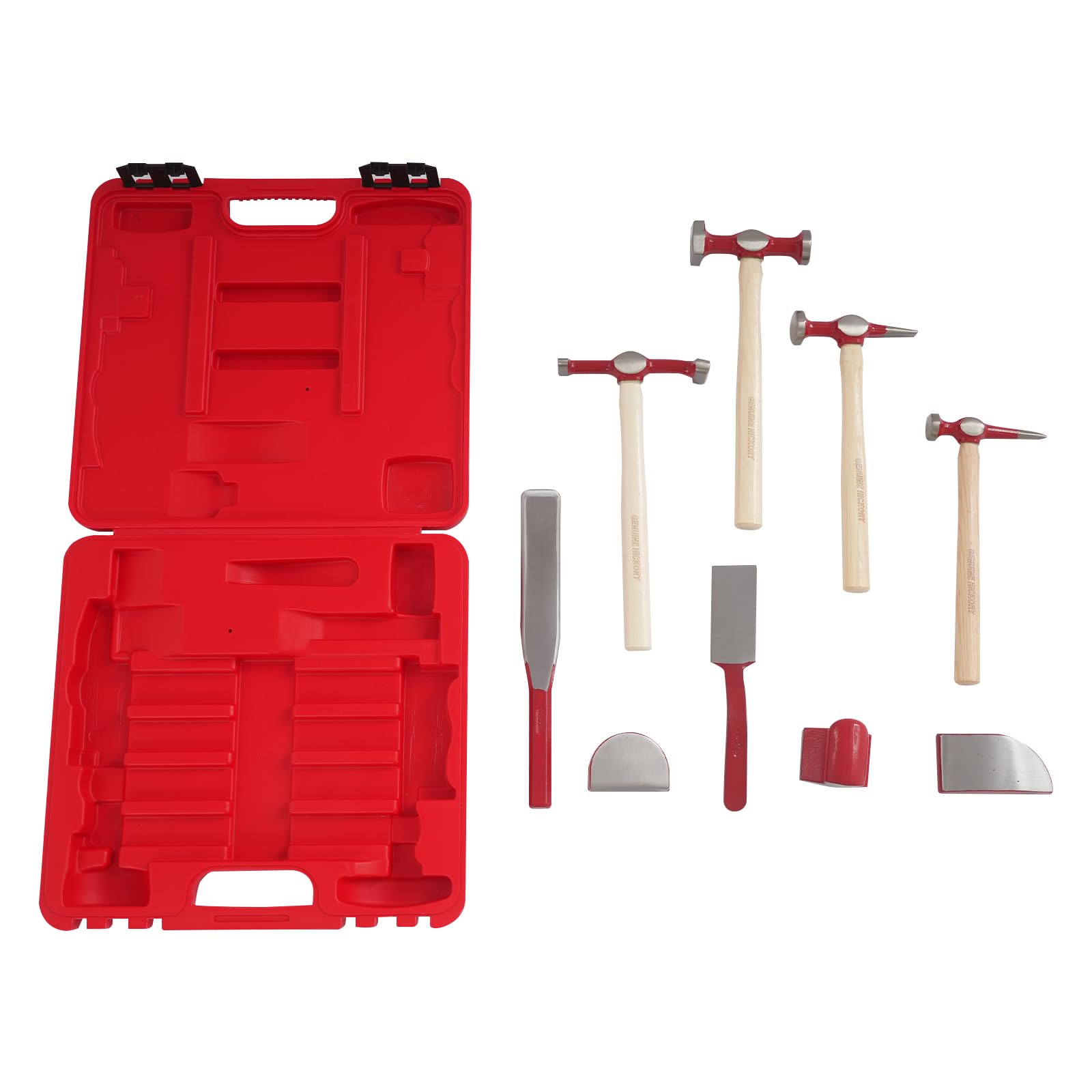 LYNICESHOP 9PCS Dent Repair Kit, Car Body Dent Removal Kit Hammer Dent Body Puller Fender Tools, Portable Bodywork Repair Tools w/Carrying Case for Homes, Car Maintenance Shops